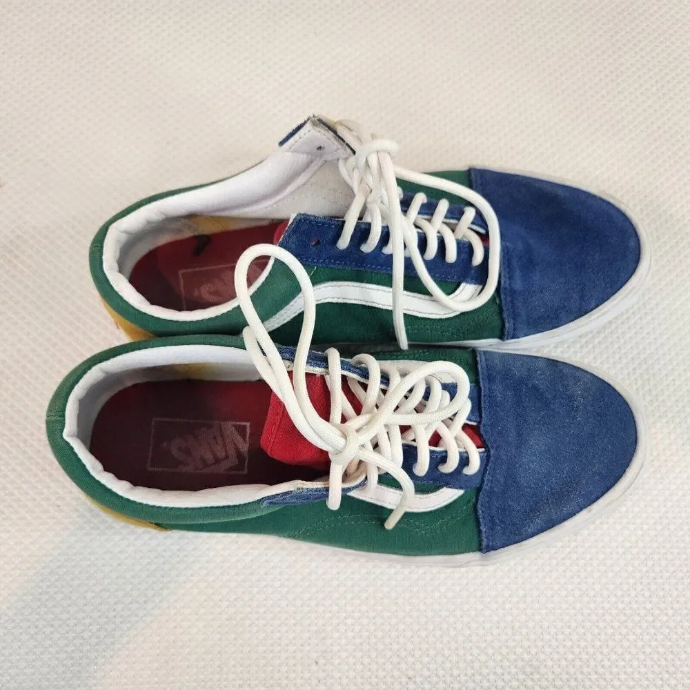 VANS Yacht Club Old Skool Primary Color Block Tennis Shoes Mens Size 9 Sneakers